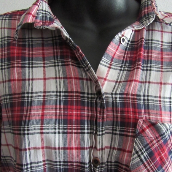 MNG Button Down Plaid Shirt - Picture 3 of 6
